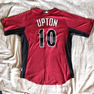 Majestic Upton 10 Red Arizona Diamond Backs Jersey